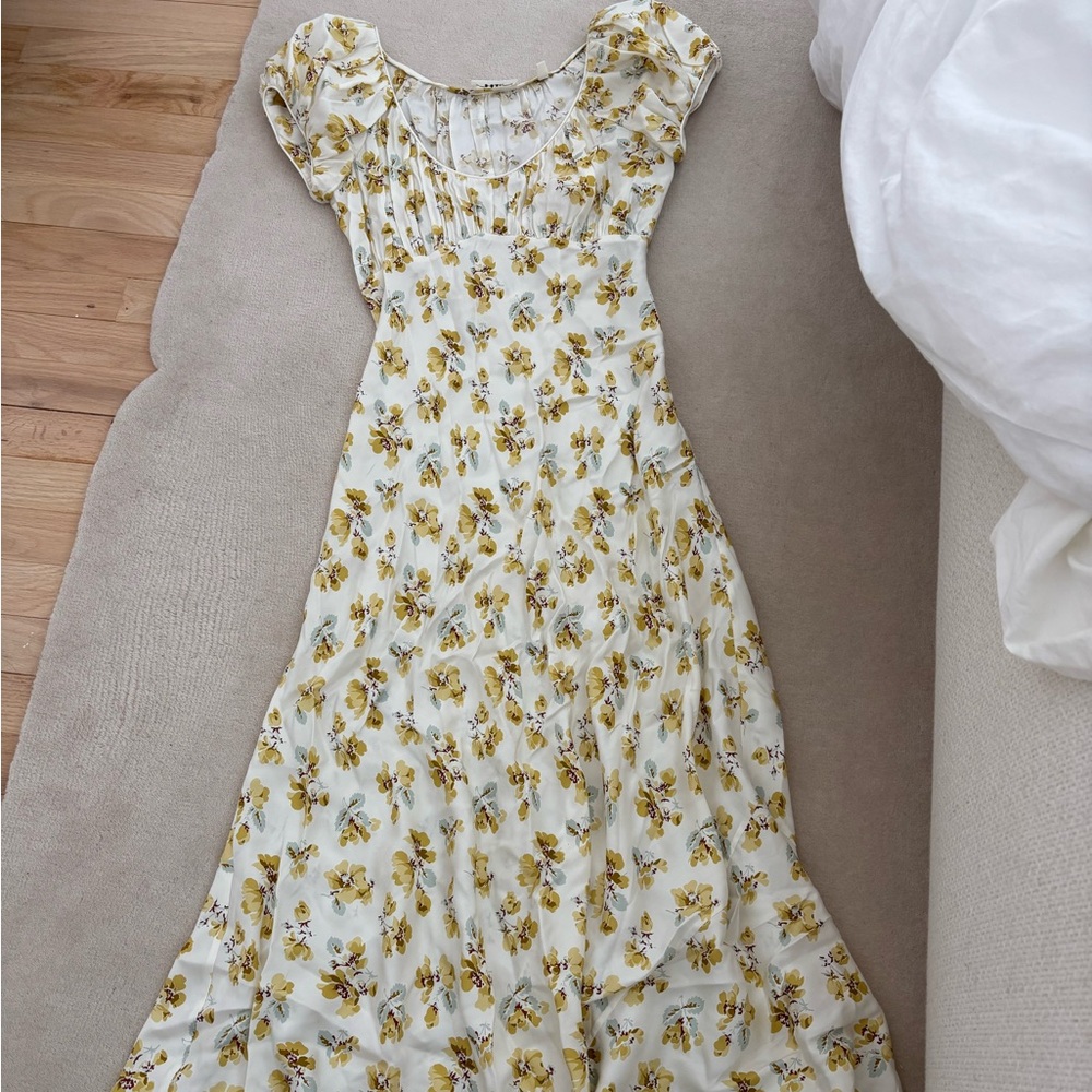 Doen Floral Yellow and White Dress